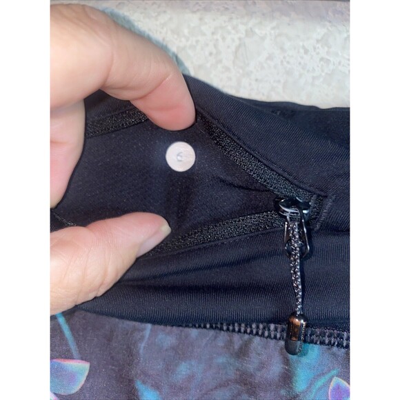 Lululemon speed up Shorts Women Curious Jungle Black Floral Vented Lined 6 Gym - Picture 6 of 10